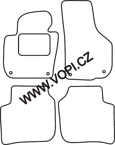 Autokoberce Škoda Superb 07/2008 - 05/2015 Carfit (4313)